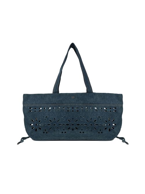 Borsa shopper media Cabas in denim sangallo PINKO | 106184 A35OPJ1O